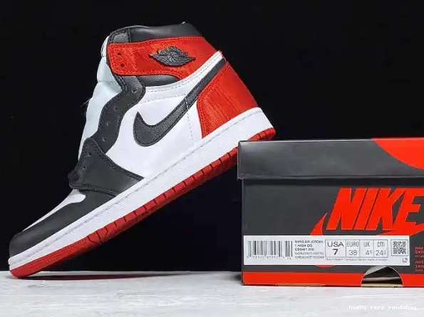 Rep Husky Toe 1 Satin Jordan Black Retro High Air CD0461-016 0322